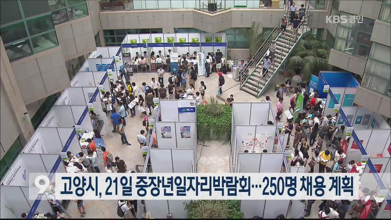 고양시, 21일 중장년일자리박람회…250명 채용 계획