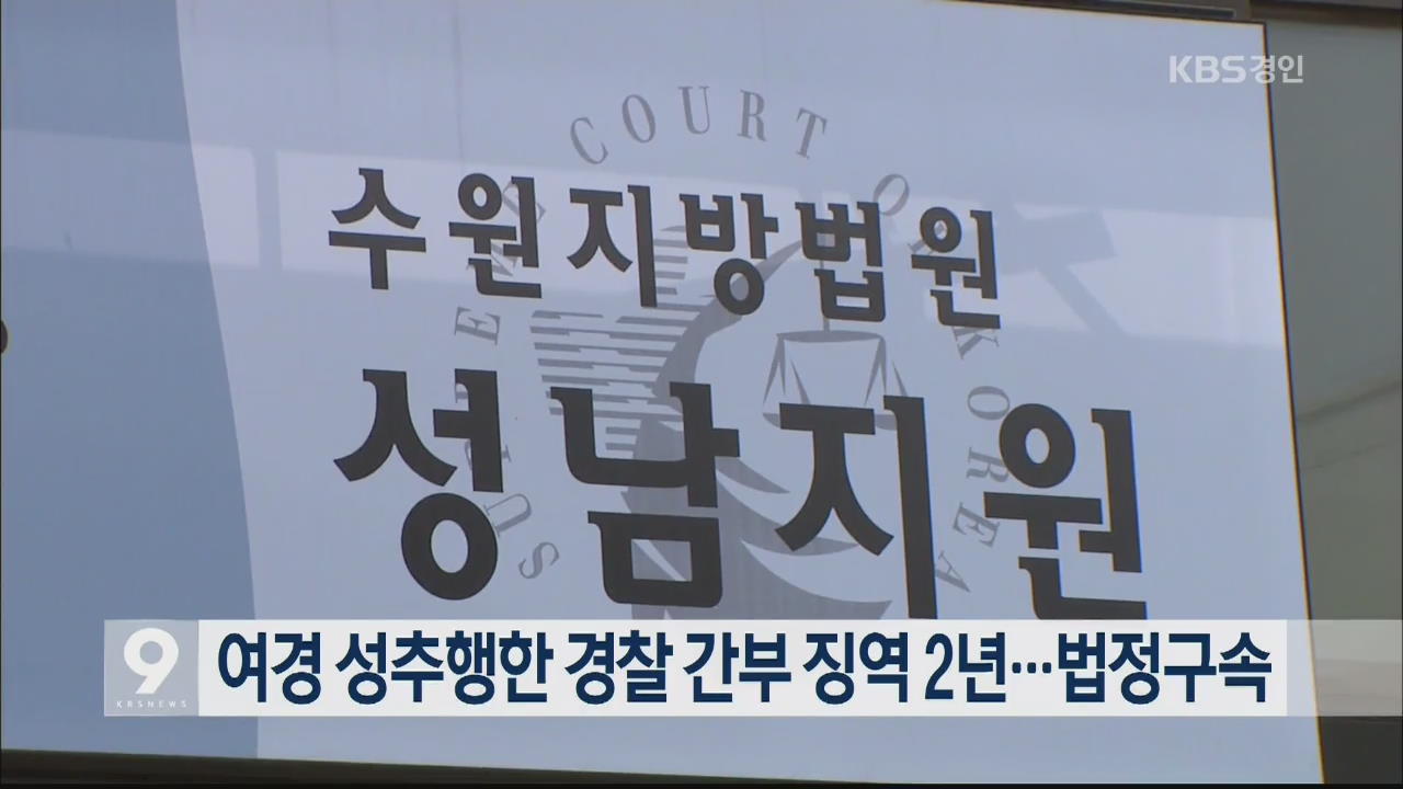 여경 성추행한 경찰 간부 징역 2년…법정구속