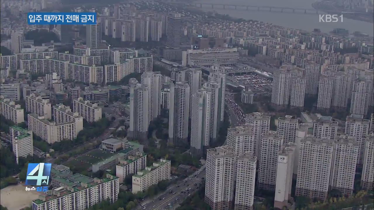 서울 전역 ‘분양권 전매’ 입주 때까지 금지