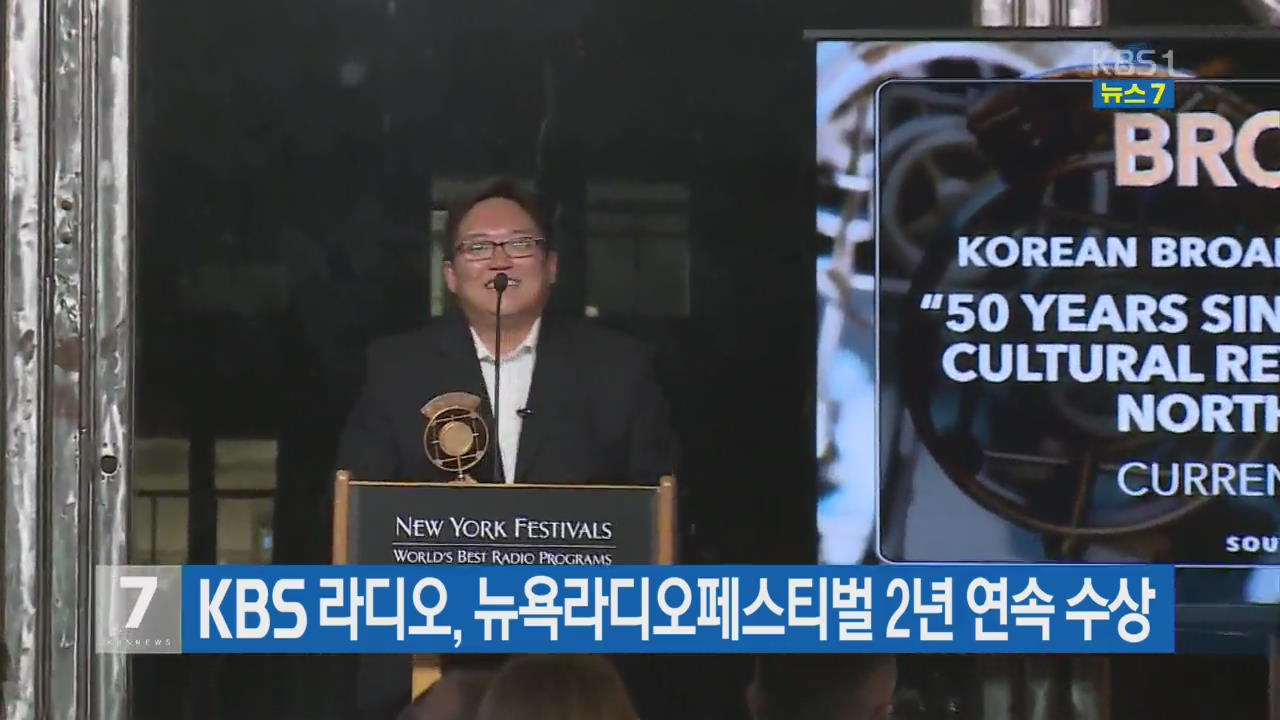 KBS 라디오, 뉴욕라디오페스티벌 2년 연속 수상