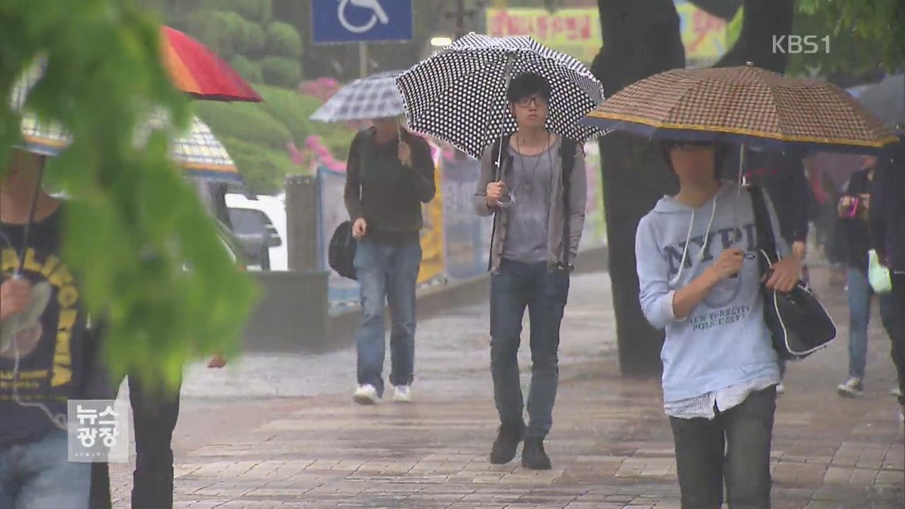 부산·남해 호우경보…시간당 20mm 강한 비