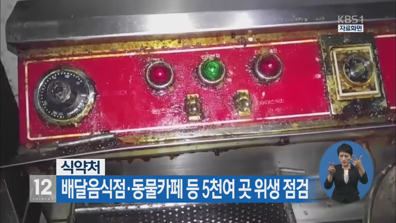 식약처, 배달음식점·동물카페 등 5천여 곳 위생 점검