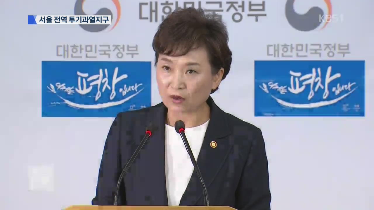 서울·과천·세종 투기과열지구 지정