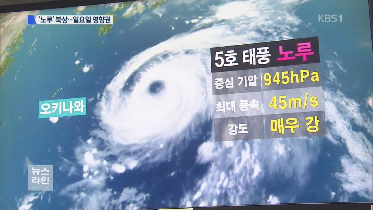 진로 튼 태풍…“일요일 제주도 영향권”