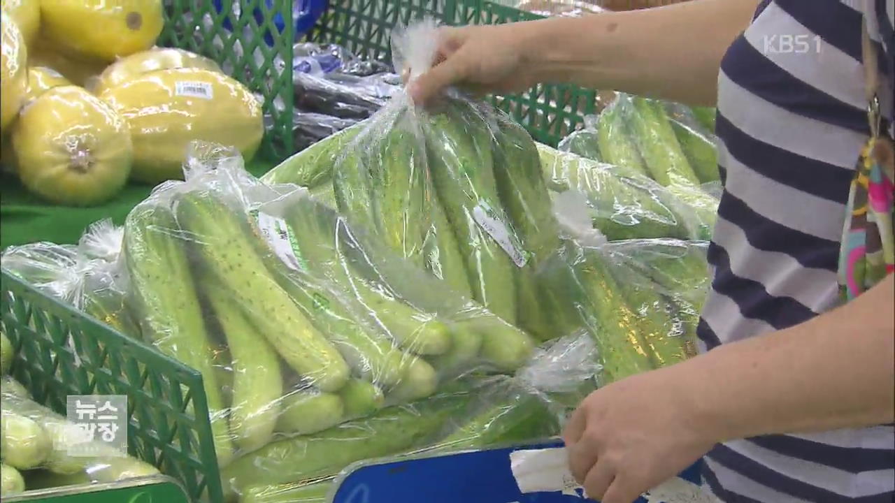 오이 값 54% 올라…채소 가격 폭등세
