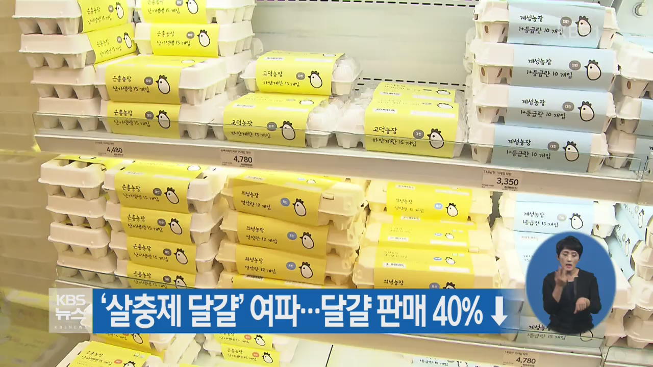 ‘살충제 달걀’ 여파…달걀 판매 40%↓
