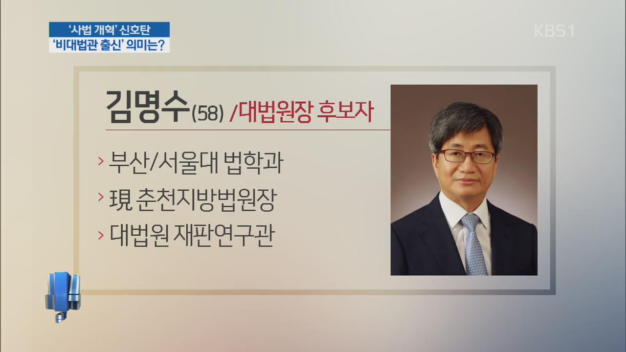 ‘비대법관’ 출신 대법원장 지명…법원 개혁?