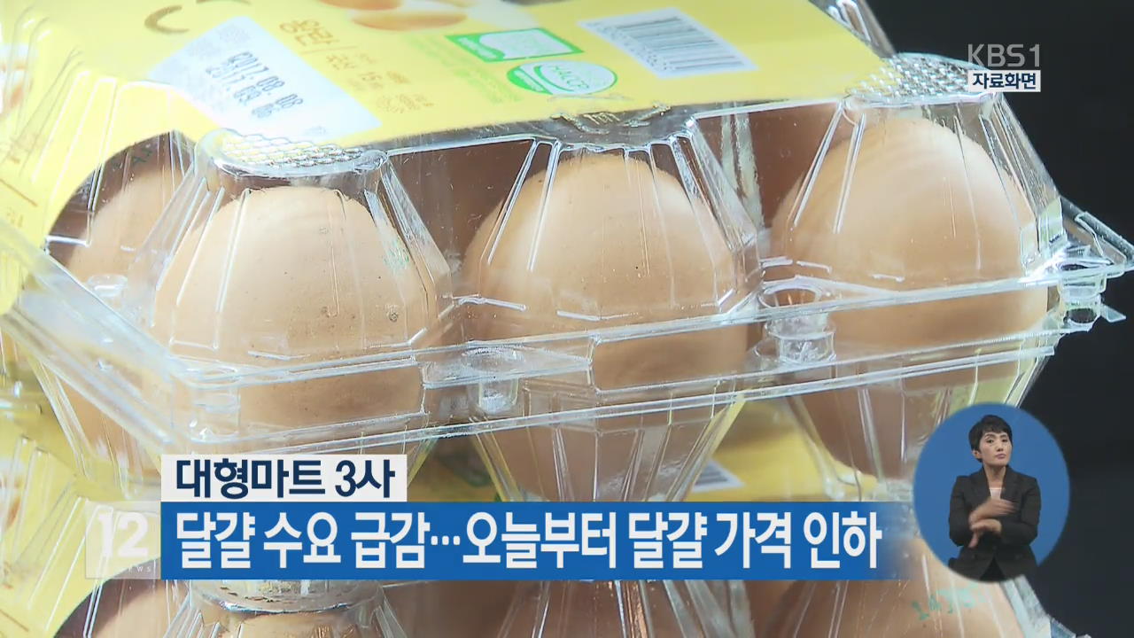 달걀 수요 급감…대형마트 3사, 가격 인하