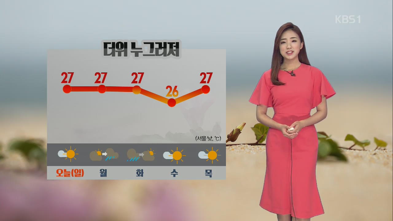 전국 맑고 더위 누그러져…내일 전국에 비 