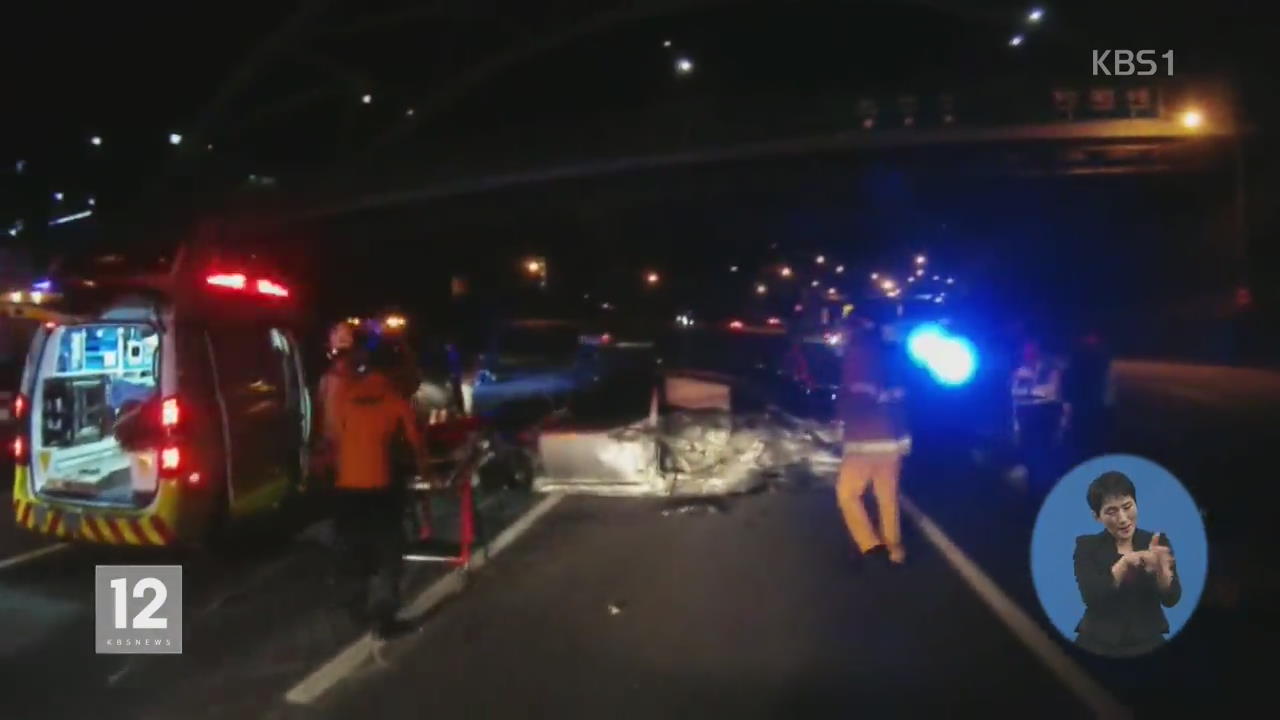 만취 상태 고속도로 역주행…차량 7대 연쇄 충돌