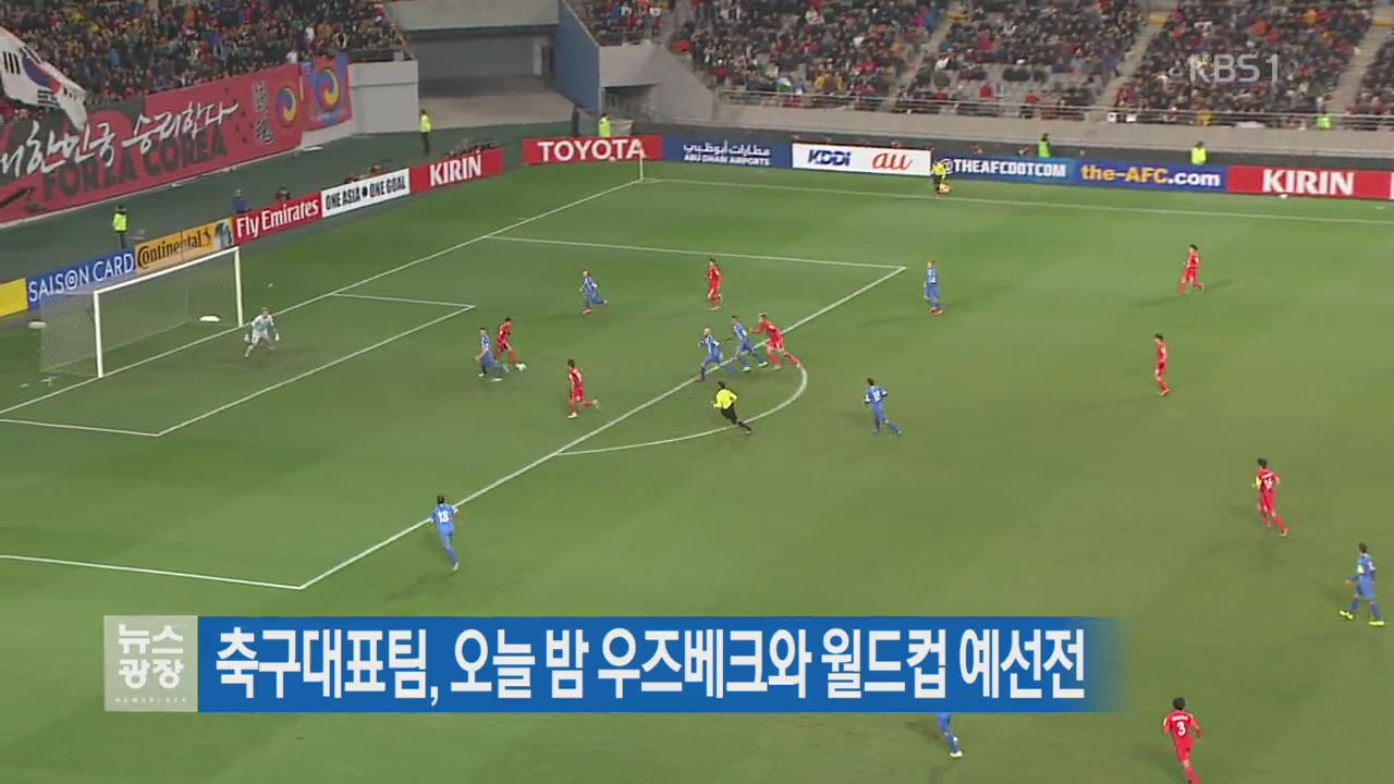 축구대표팀, 오늘 밤 우즈베크와 월드컵 예선전