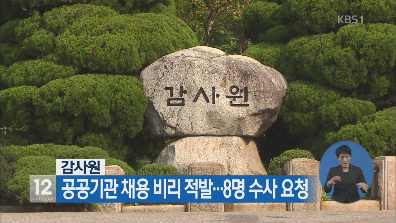 감사원, 공공기관 채용 비리 적발…8명 수사 요청