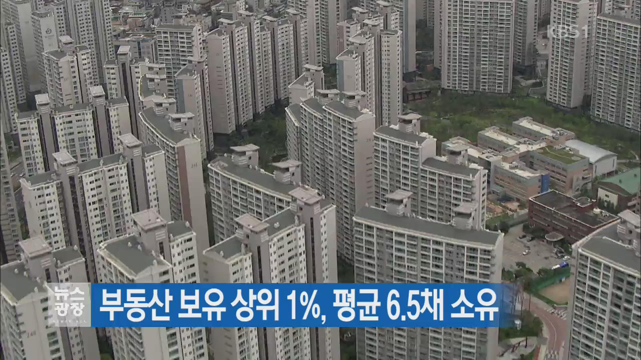 부동산 보유 상위 1%, 평균 6.5채 소유