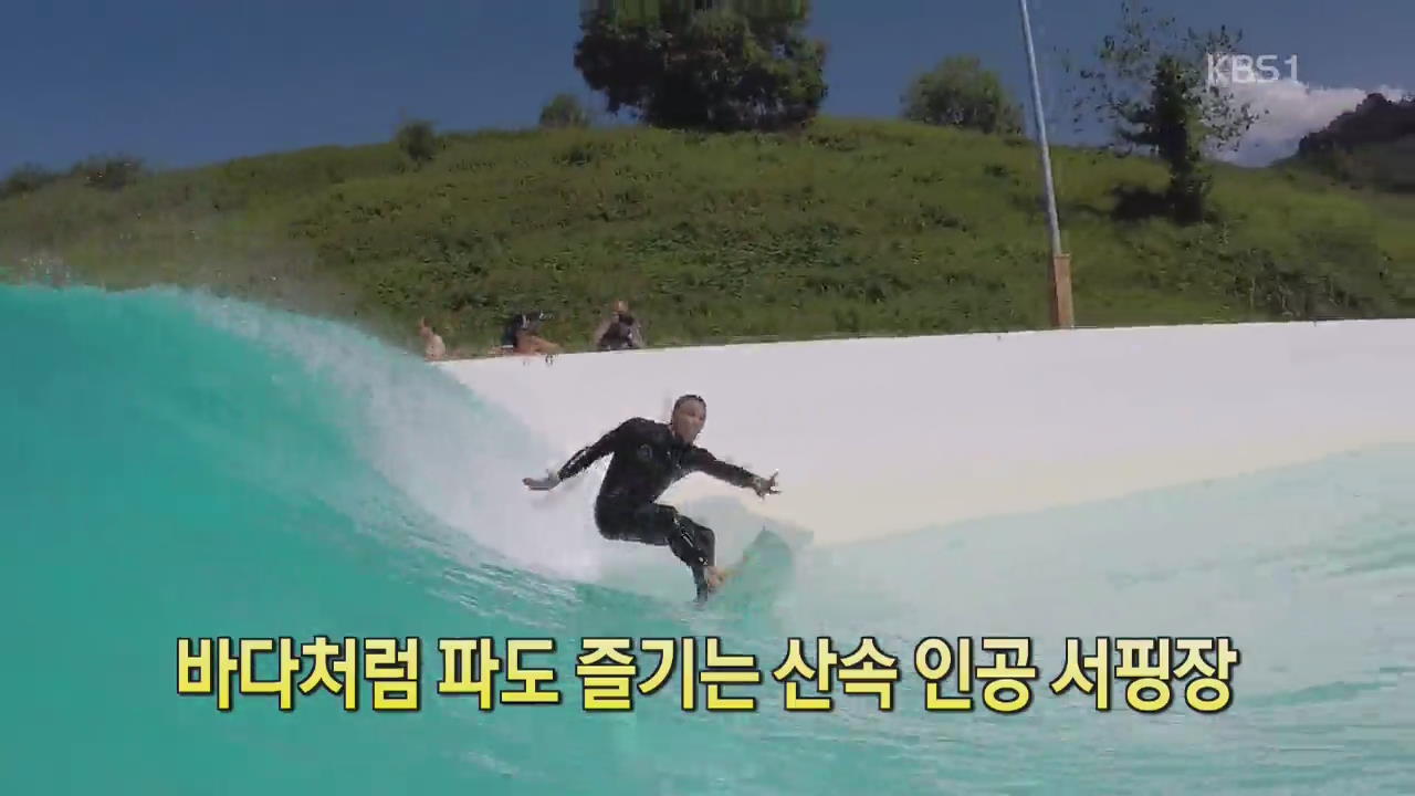 [디지털 광장] 바다처럼 파도 즐기는 산속 인공 서핑장