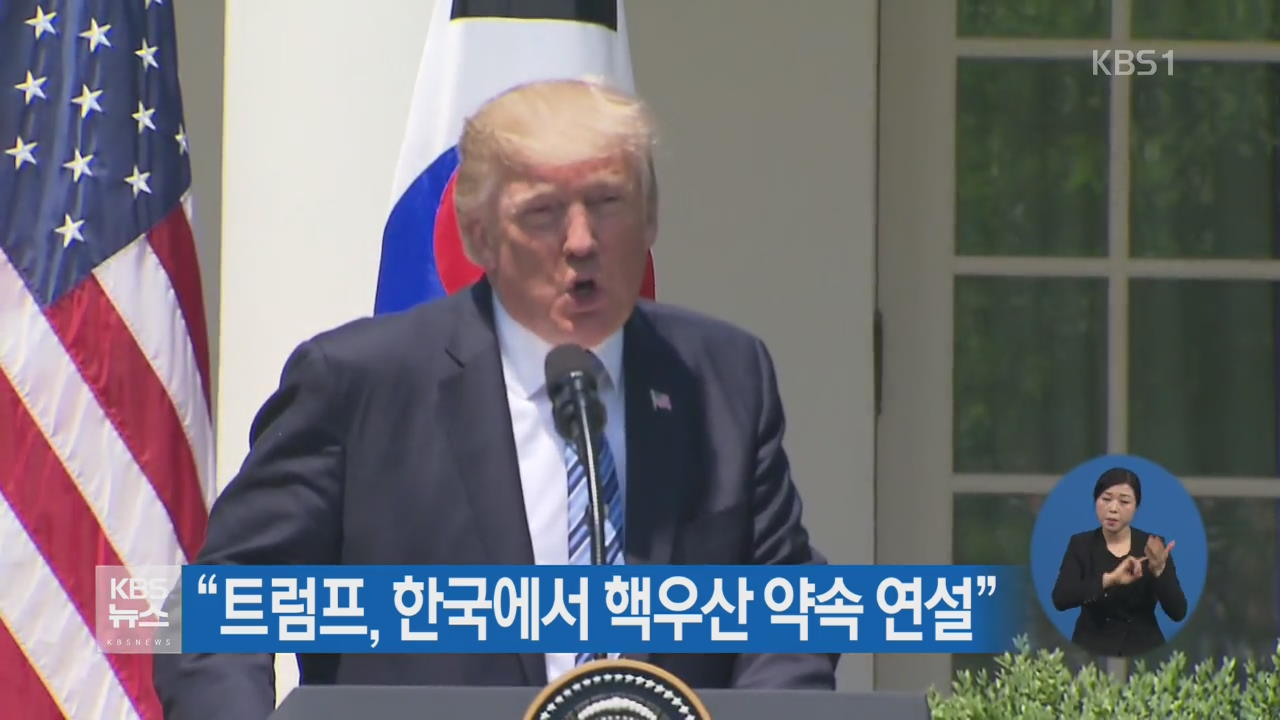 “트럼프, 한국에서 핵우산 약속 연설”