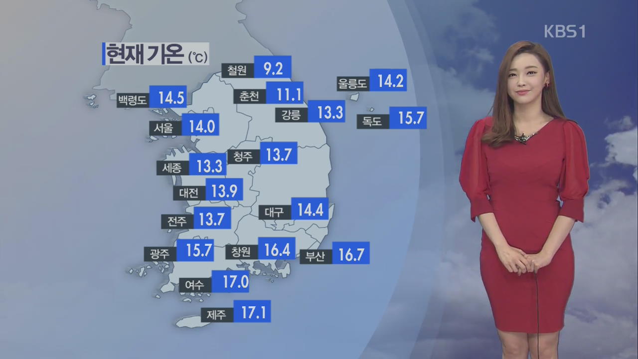 전국 구름 많음…제주 오후까지 비