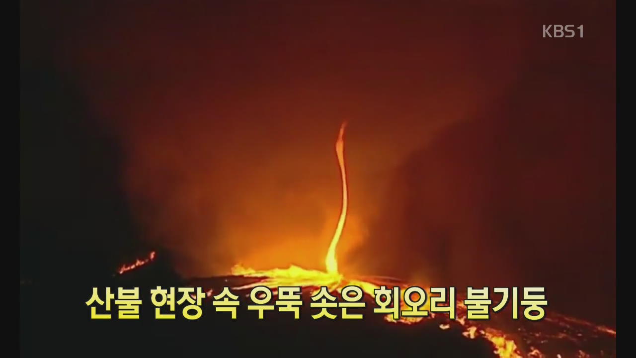[디지털 광장] 산불 현장 속 우뚝 솟은 회오리 불기둥