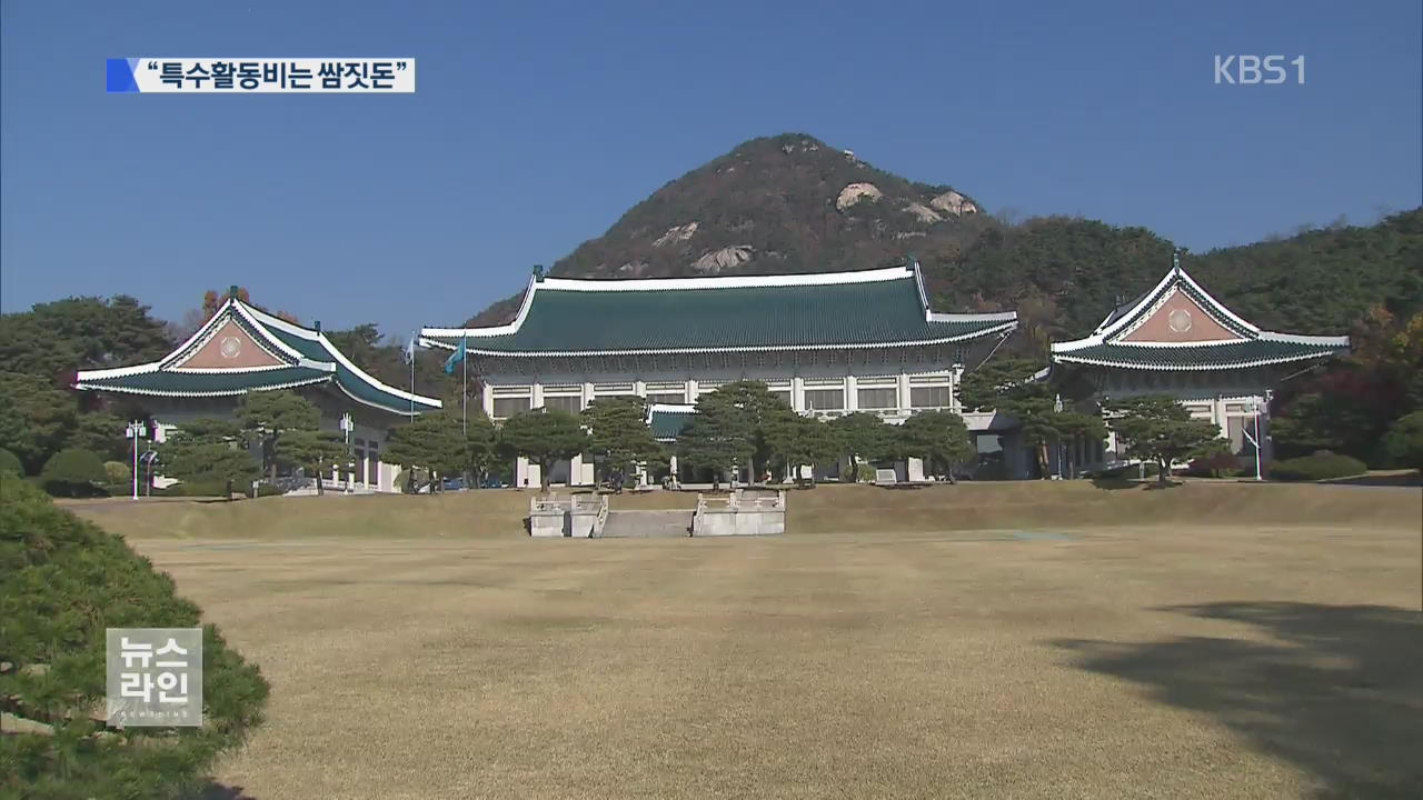 특수활동비 윤곽…여론조사·비서관 지원