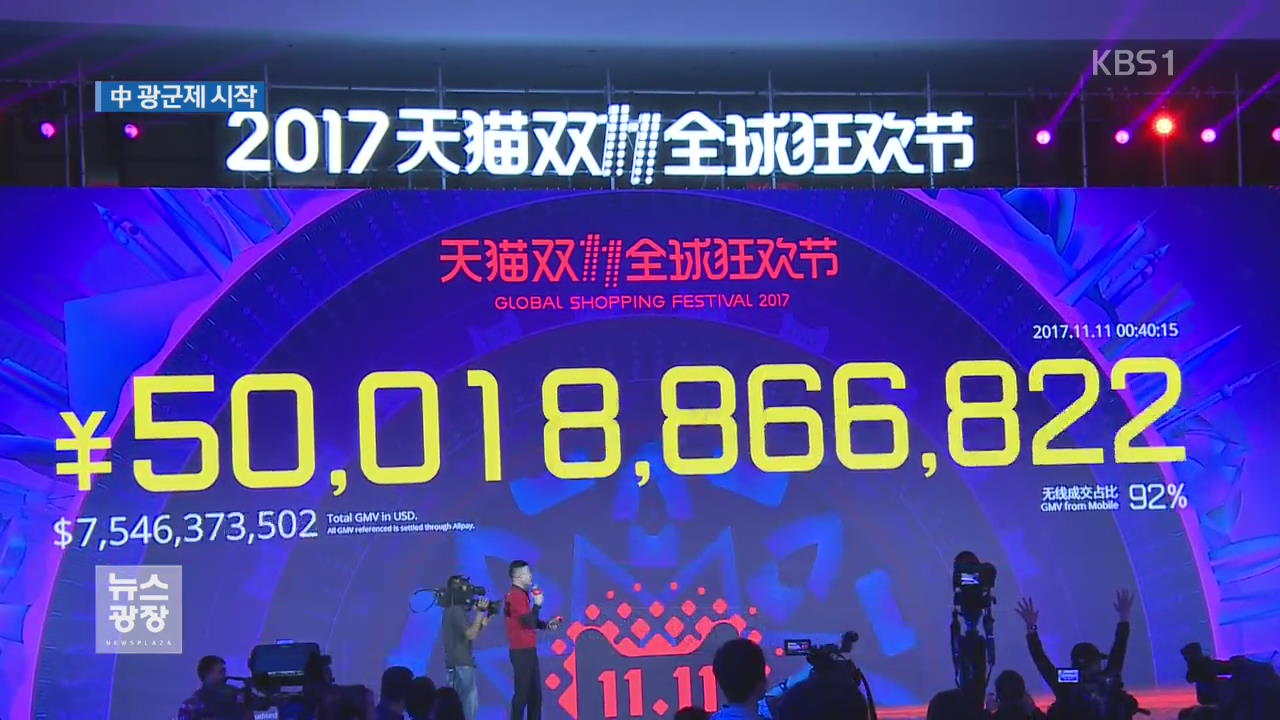 中 광군제 본격 시작…“1시간 만에 매출 10조”