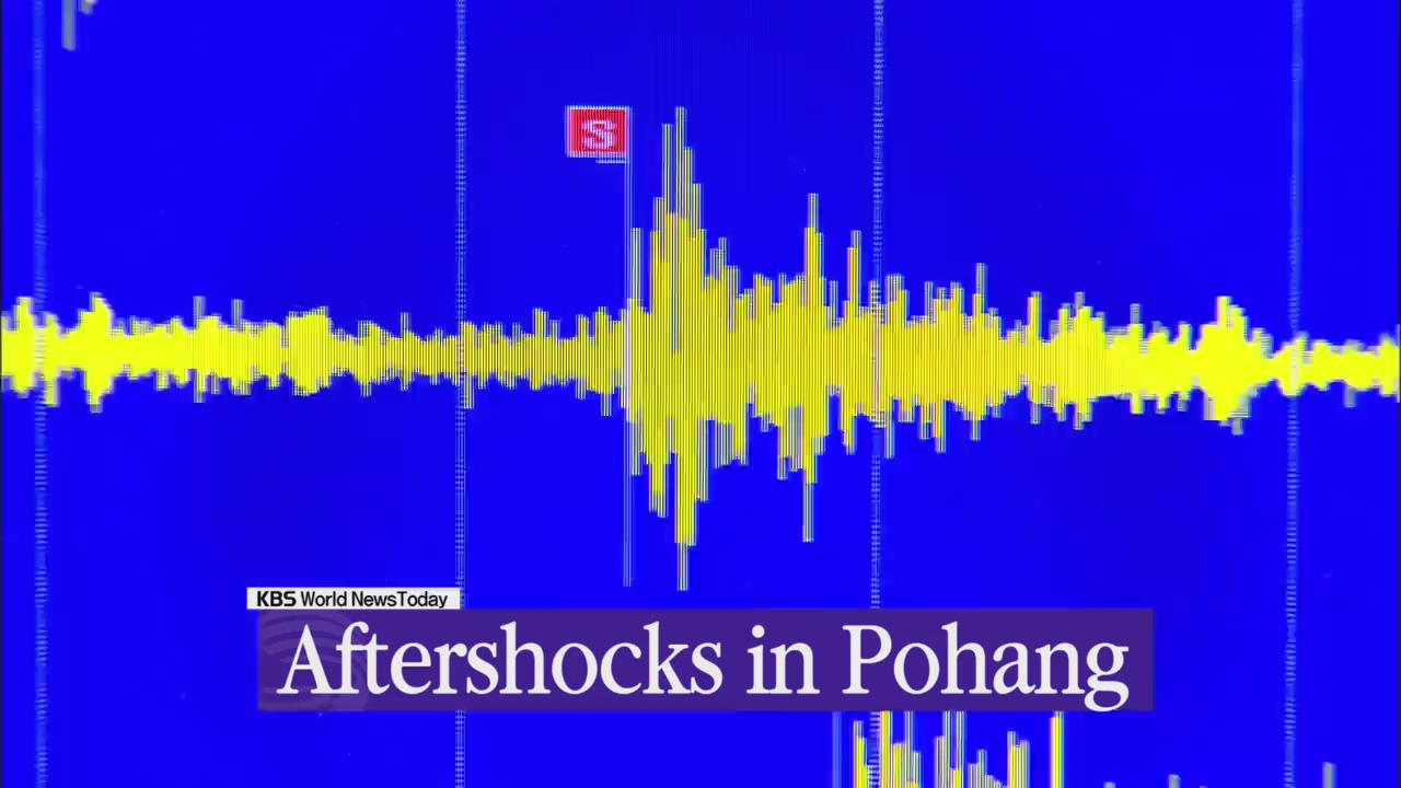 Aftershocks in Pohang
