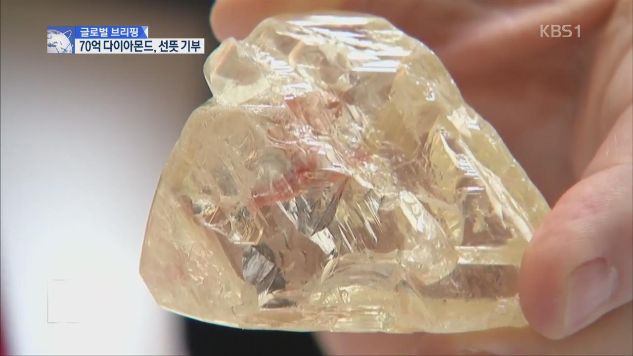 [글로벌 브리핑] ‘709캐럿 다이아몬드’ 수익금 주민에 기부