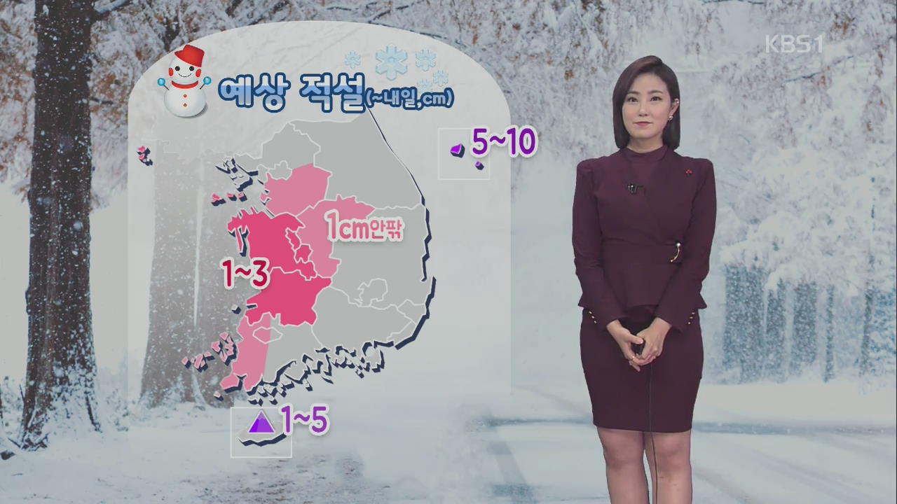 전국 매서운 추위…울릉도·독도 최고 10cm 눈