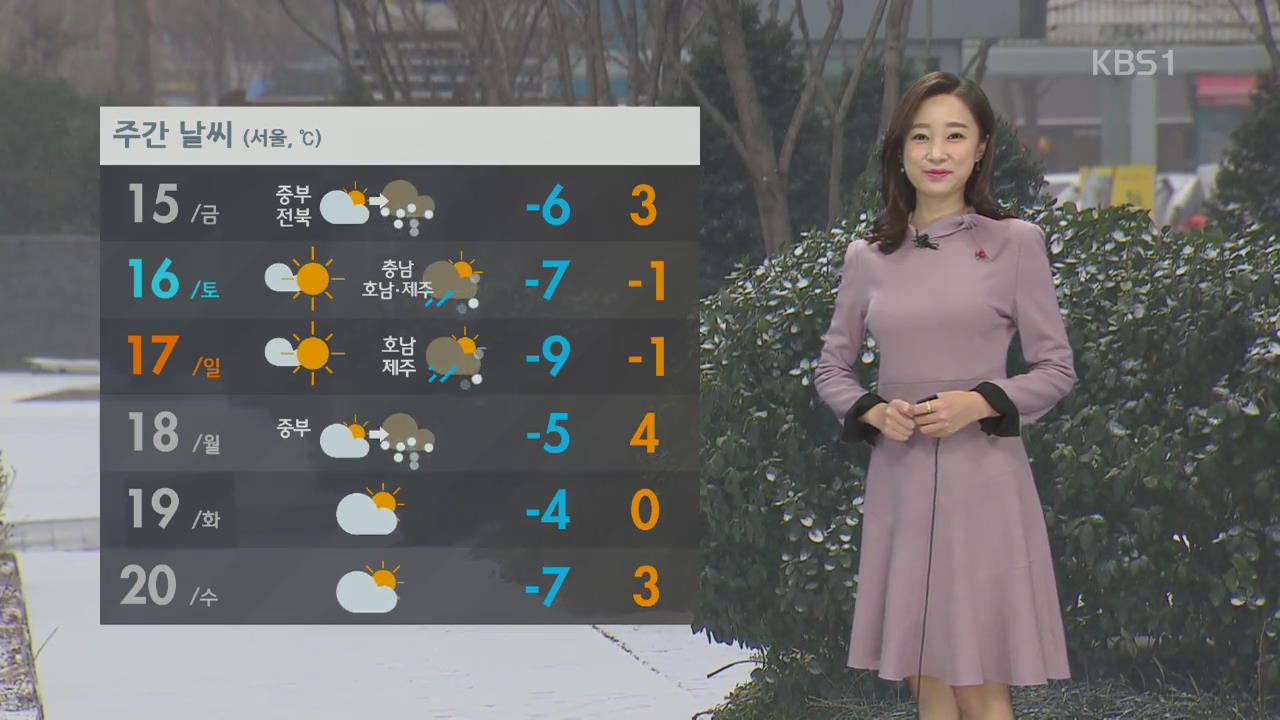내일 한파 일시 주춤, 밤 중부·전북 눈