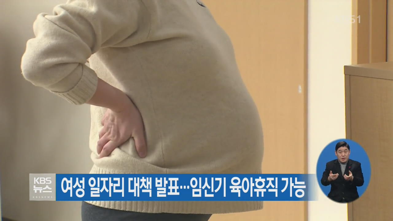 여성 일자리 대책 발표…임신기 육아휴직 가능