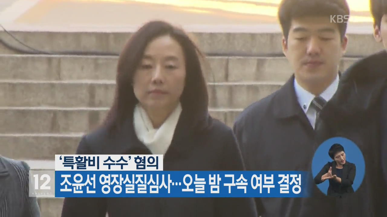 조윤선 영장실질심사…오늘 밤 구속 여부 결정