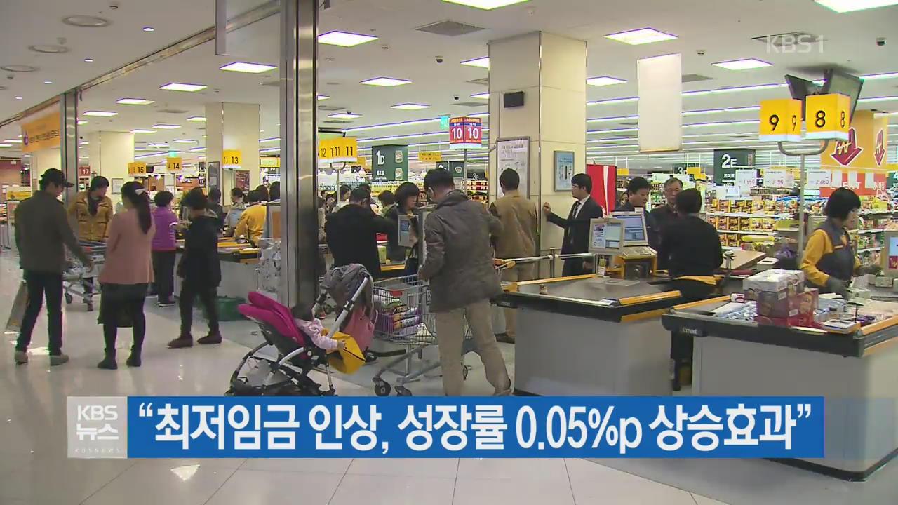 “최저임금 인상, 성장률 0.05%p 상승효과”