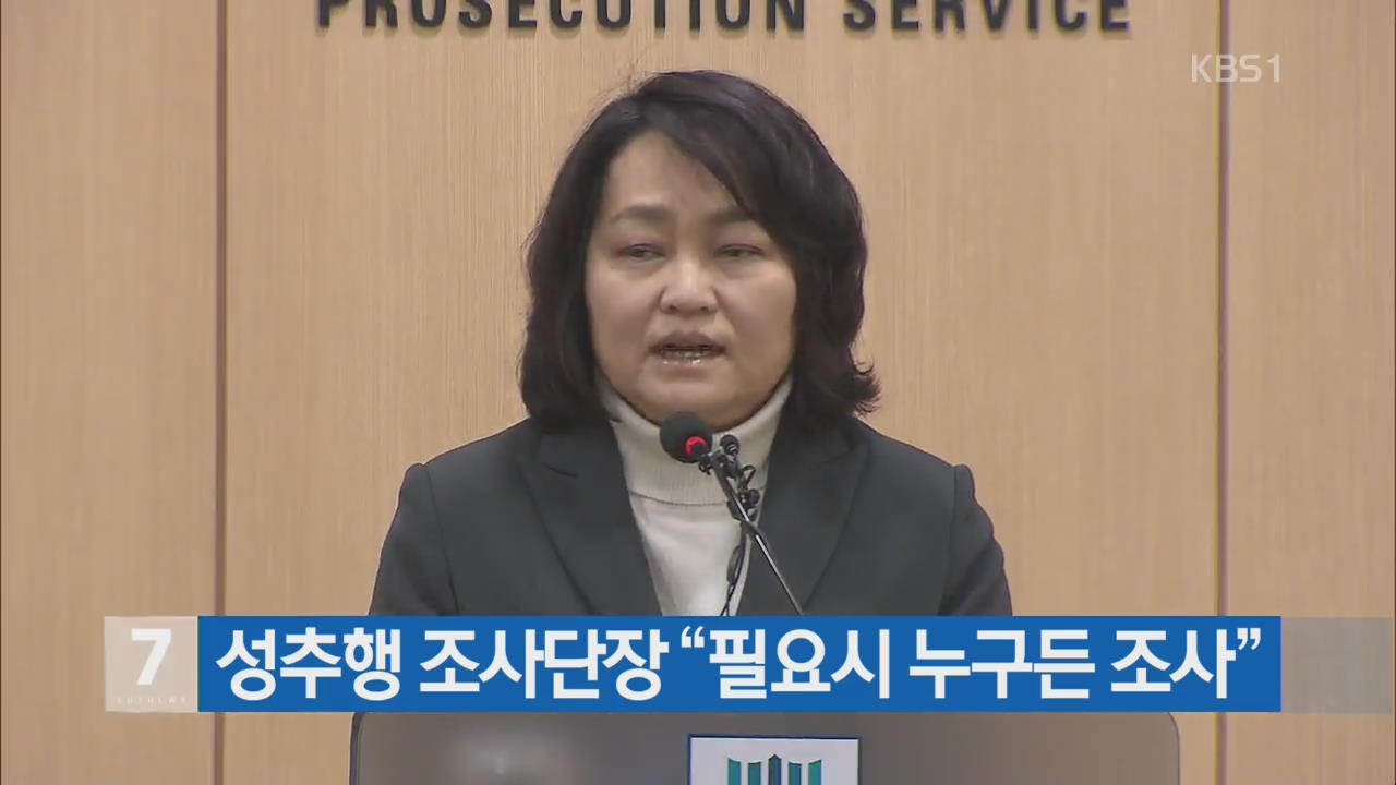 성추행 조사단장 “필요시 누구든 조사”