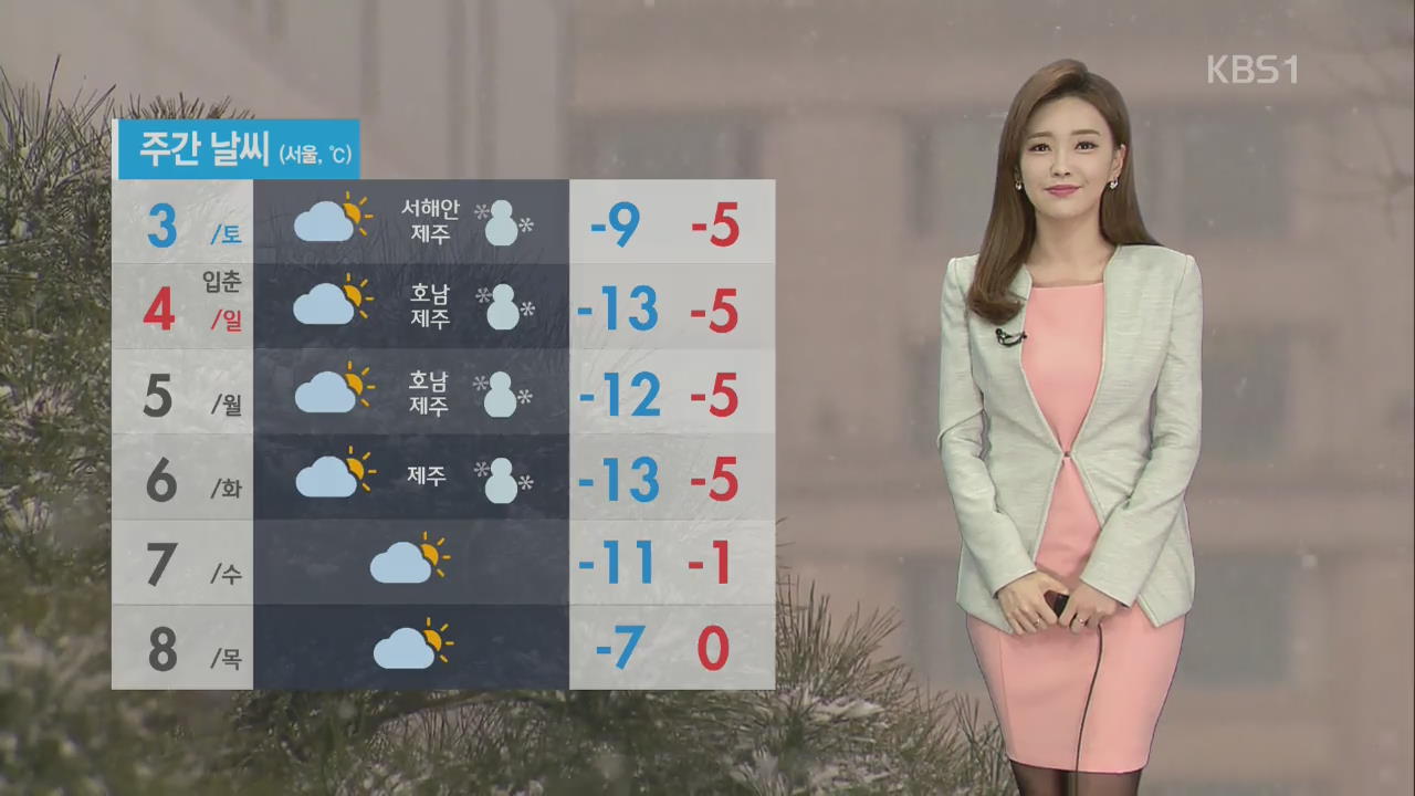 오늘 아침도 쌀쌀 ‘서울 -7도’…밤부터 서해안 눈