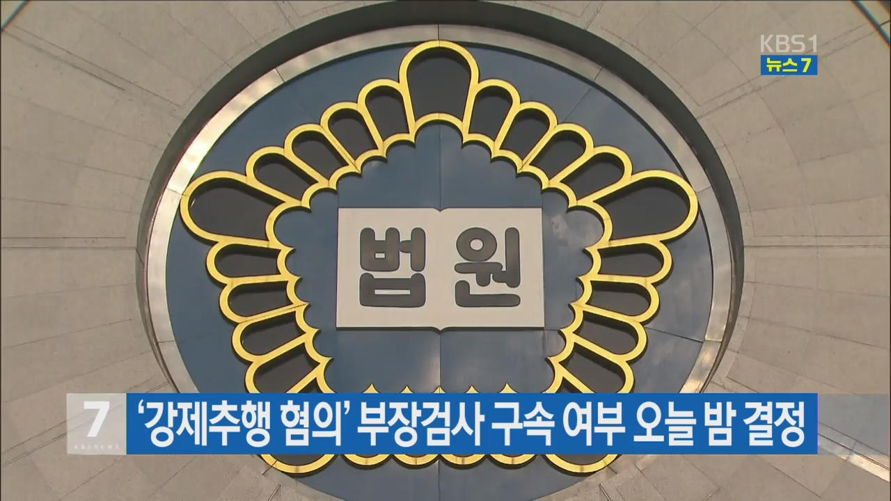 ‘강제추행 혐의’ 부장검사 구속 여부 오늘 밤 결정