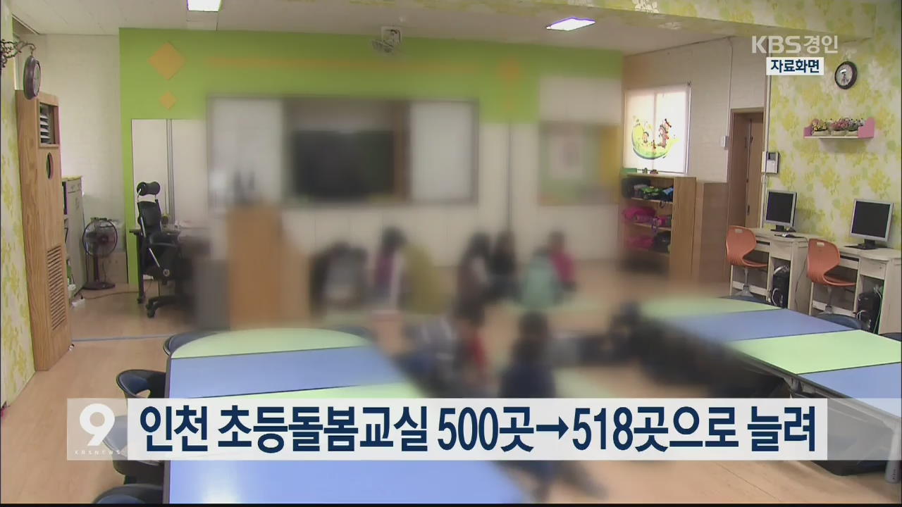 인천 초등돌봄교실 500곳→518곳으로 늘려