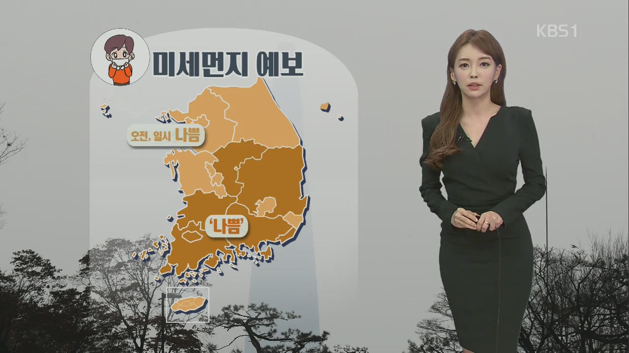 강원·충북·경북 일부 눈…미세먼지 ‘나쁨’