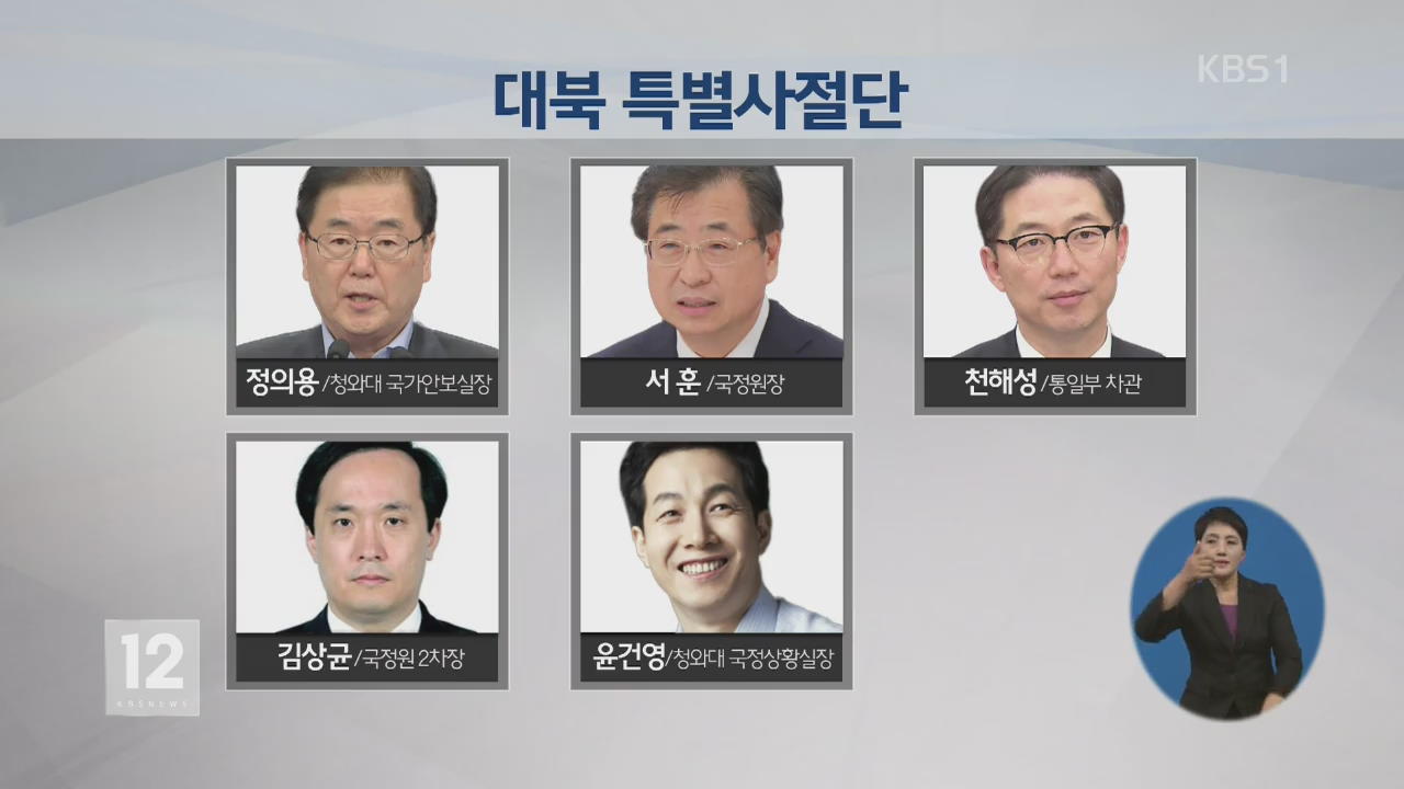 대북특사단, 오후 2시 출발…“대통령 비핵화 의지 전달할 것”