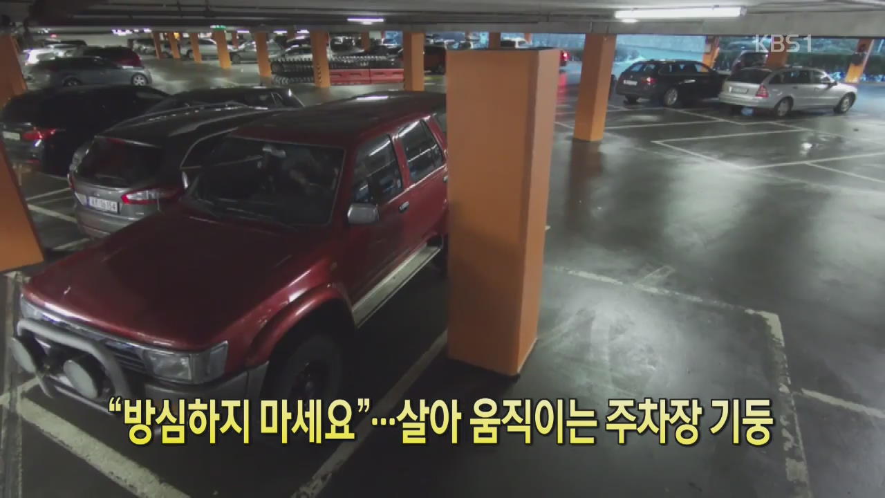 [디지털 광장] “방심하지 마세요”…살아 움직이는 주차장 기둥