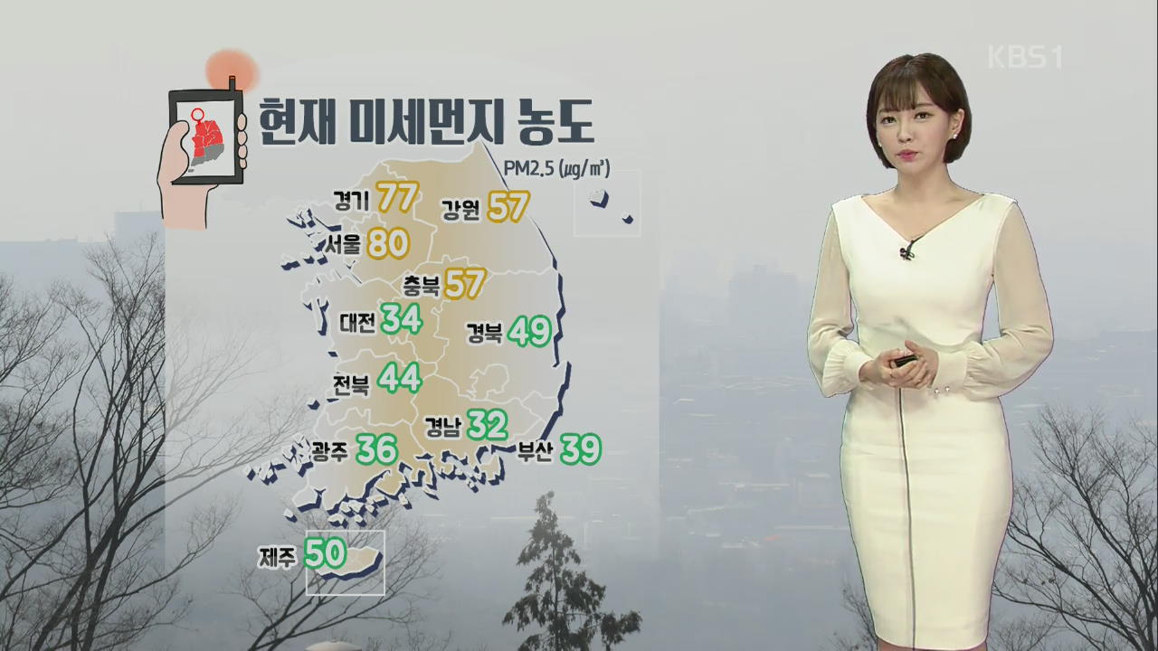 전국 미세먼지 ‘나쁨’…포근한 주말