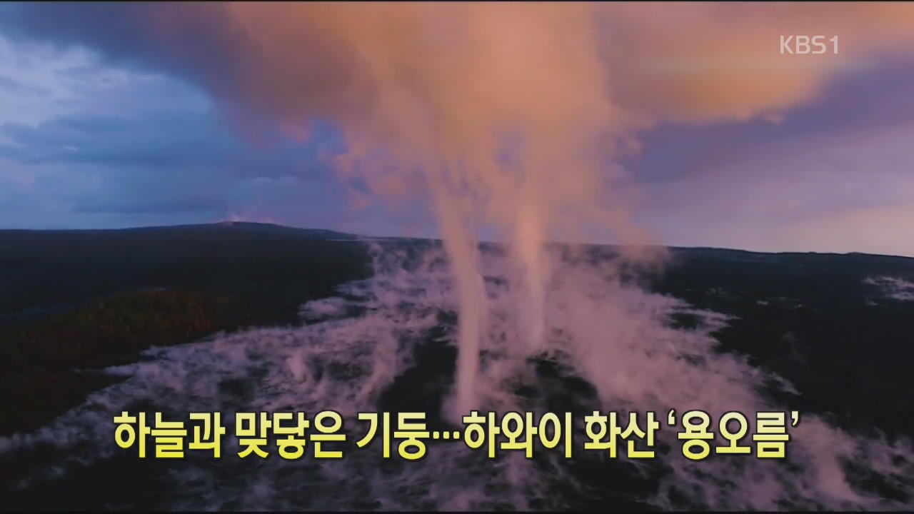 [디지털 광장] 하늘과 맞닿은 기둥…하와이 화산 ‘용오름’