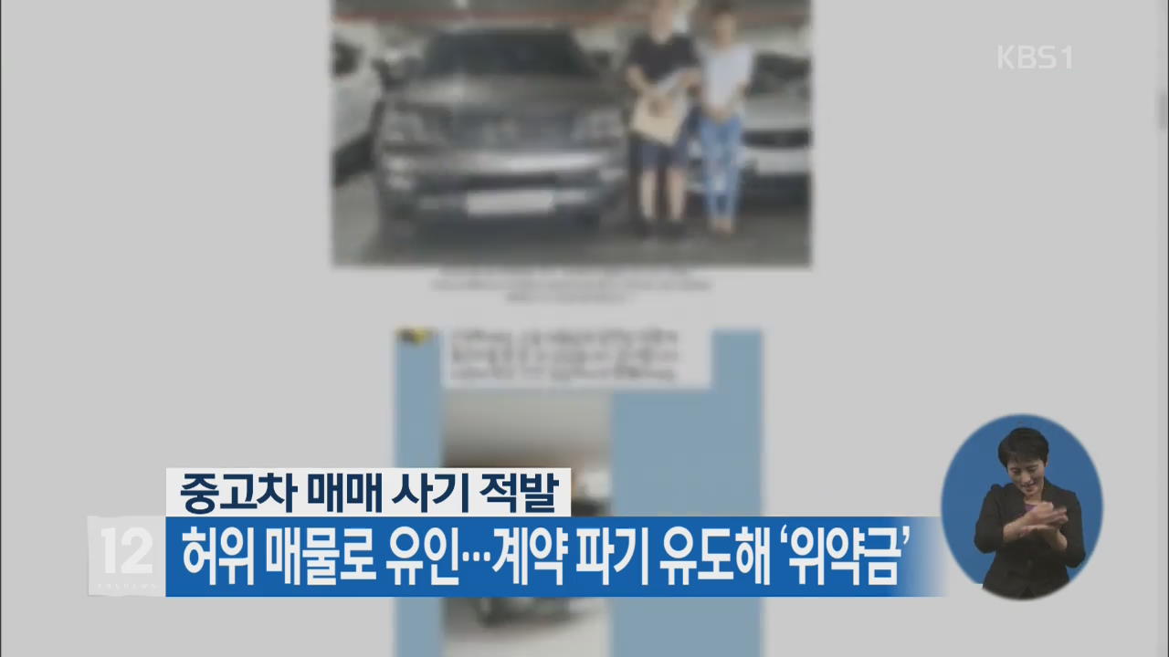 ‘중고차 사기’ 허위 매물로 유인…계약 파기 유도해 ‘위약금’