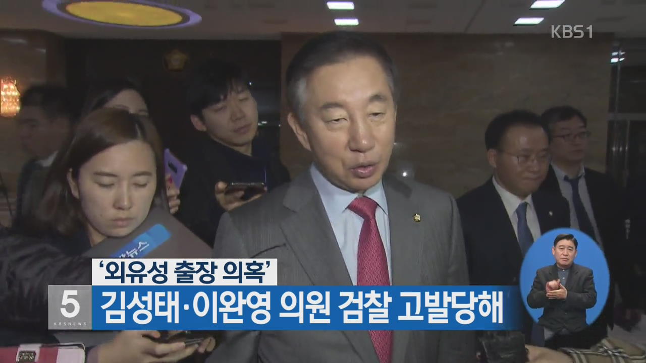 ‘외유성 출장 의혹’ 김성태·이완영 의원 검찰 고발당해