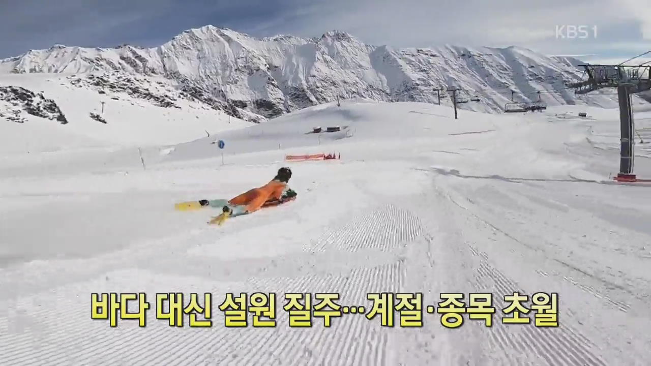 [디지털 광장] 바다 대신 설원 질주…계절·종목 초월