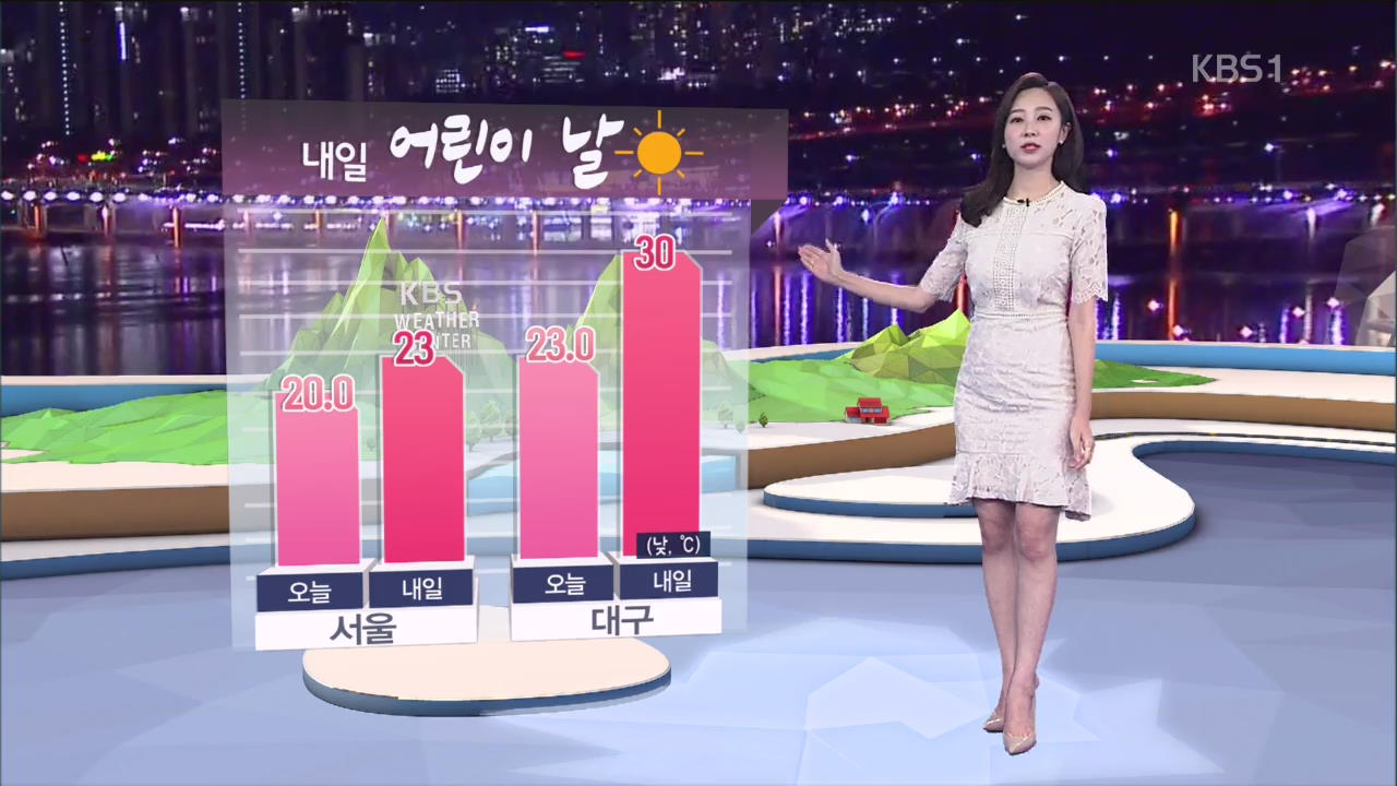 [날씨] 어린이날 기온 오름세 ‘대구 30도’…모레 전국 비