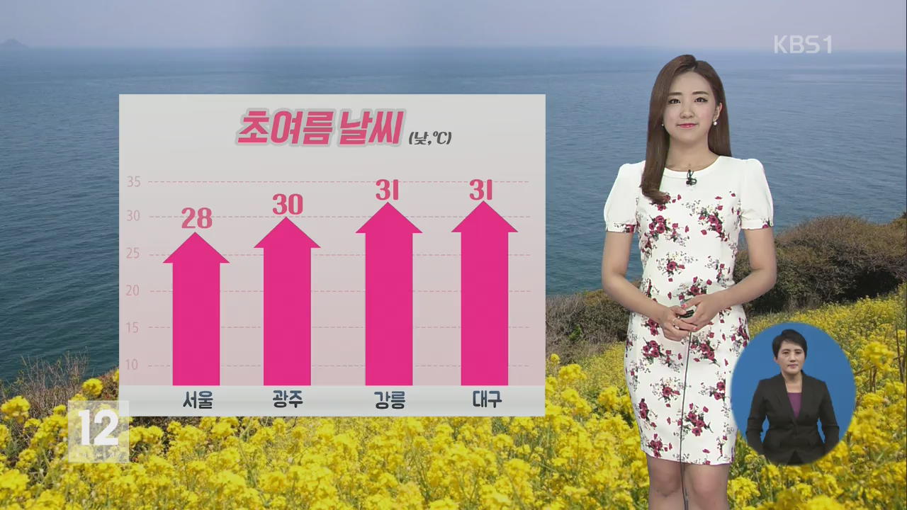 [날씨] 한낮 30도 안팎 더위…미세먼지 오후부터 해소