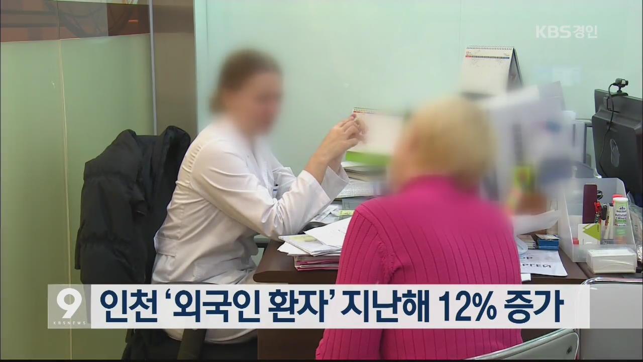 인천 ‘외국인 환자’ 지난해 12% 증가