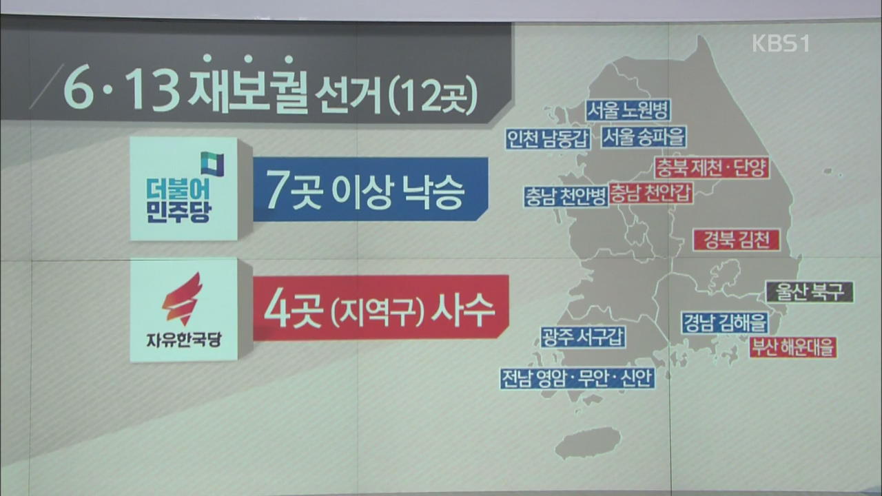각 당 예상 판세는?…민주당 “9+α” vs 한국당 “5+α”