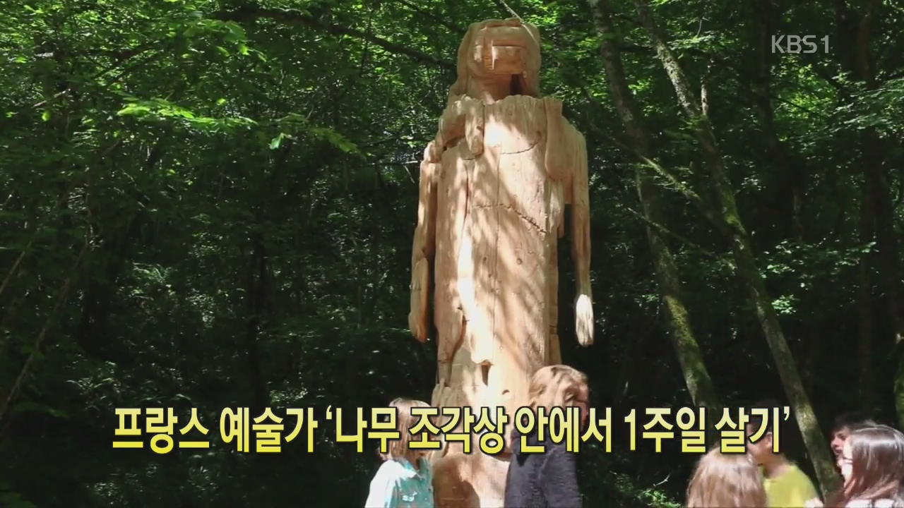 [디지털 광장] 프랑스 예술가 ‘나무 조각상 안에서 1주일 살기’
