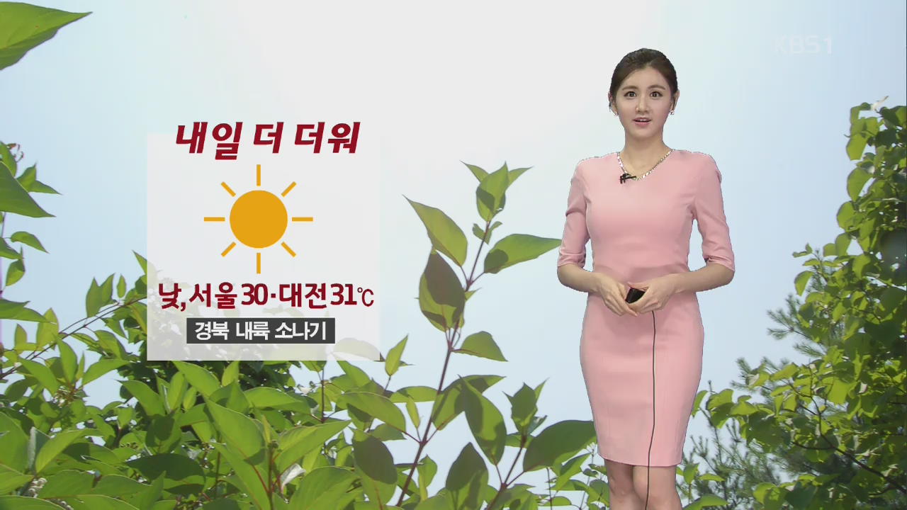 [날씨] 내일 더 더워, 한낮 30도 안팎…경북 오후에 소나기