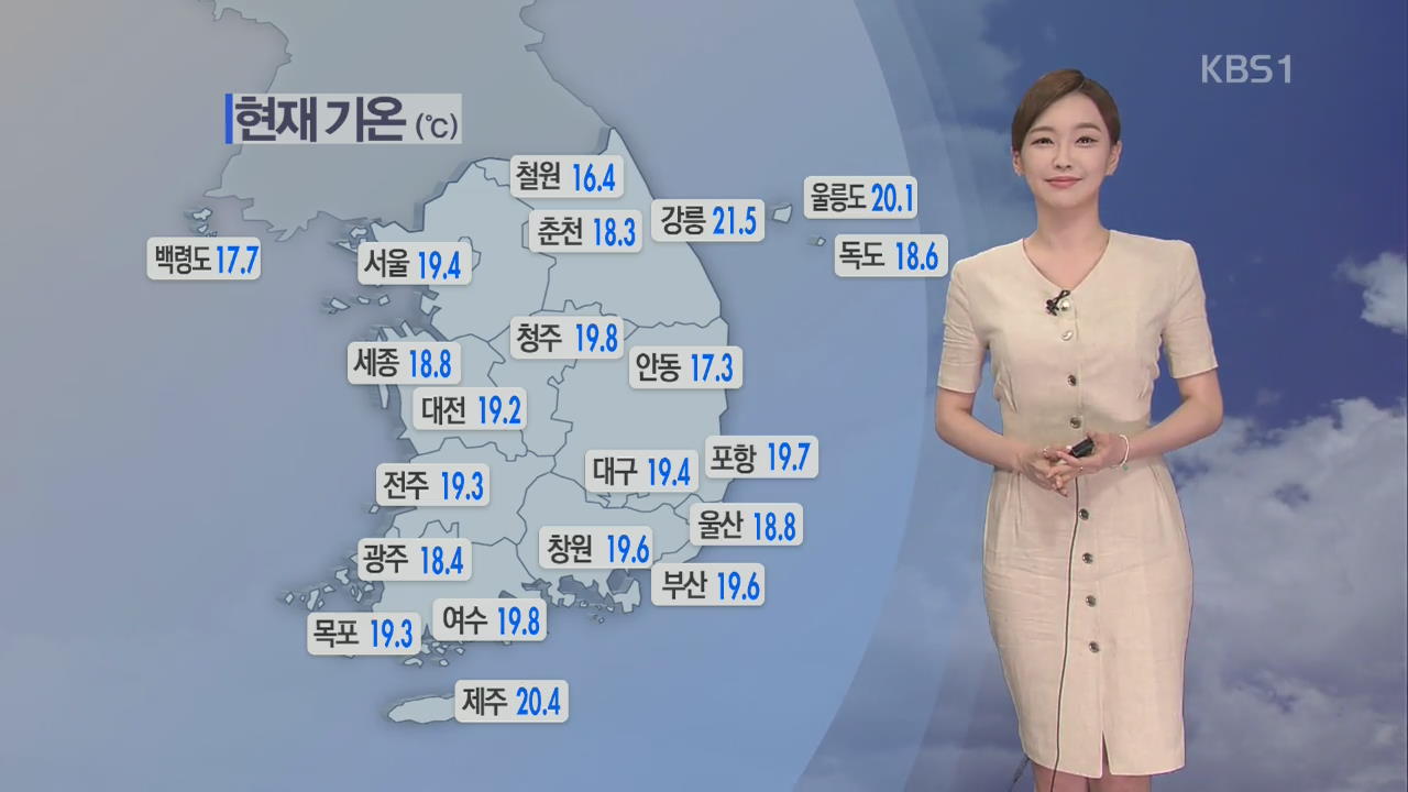 [날씨] 한낮 30도 안팎 더위…구름 많다가 낮부터 맑아져