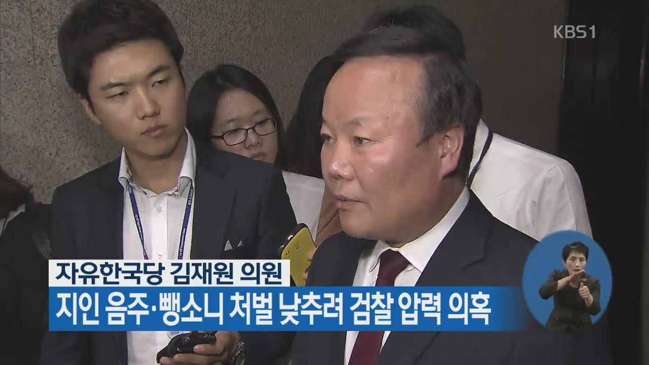 자유한국당 김재원, 지인 음주·뺑소니 처벌 낮추려 검찰 압력 의혹